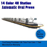Automatic Italian Oval Screen Printing Machine with 14 Color