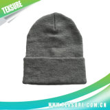 Gray Color Acrylic Cuffed Promotional Knitted Winter Hat Beanies (039)