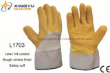 Jersey Liner Latex 3/4 Coated Safety Cuff Work Glove (L1703)