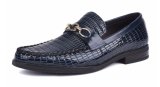 Blue Leather Fashion Loafer, Casual Men Dress Party Shoes