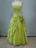 Organza Strapless Prom Dress, Party Dresses, Evening Dresses (ED3027)