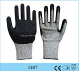 13G Hppe Latex Coated Cut-Resistant Safety Work Glove