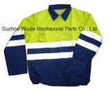Uja004polyester Oxford PVC/PU Non-Breathable/PU Breathable Coat Reflective Cloth Parka Raincoat Worksuit Jacket