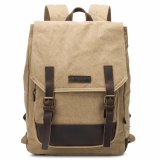 Muti-Funtional Canvas and Leather Hiking Travel School Backpack