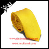100% Handmade Perfect Knot Silk Woven Mens Yellow Tie
