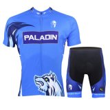 Wolf Patterned Men's Apparel Short Sleeve Cycling Jersey with Pocket