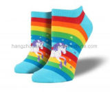 Rainbow Unicorn Cartoon Design Comfortable Ankle Sock