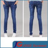 Side -Buckle Style High Waisted Girl Skinny Jeans (JC1216)
