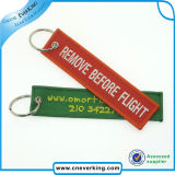 Customized Remove Before Flight Embroidery Keychain (key Tag)