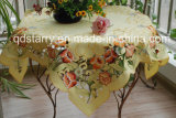 Tulip Design Yellow Fabric Tablecloth St1758
