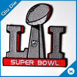China Factory Custom Fancy Embroidered Badges for Super Bowl