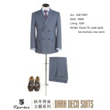 OEM Peak Lapel Wool Classic Fit Men's Business Suit