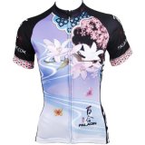 Summer Women/Lady's Short Sleeve Cycling Jersey Breathable Row of Han Sport Outdoor Beautiful Lily Motif