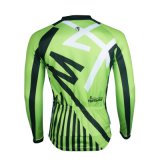 Green Cool Fashion Sports Tops Men's Long Sleeve Cycling Jersey
