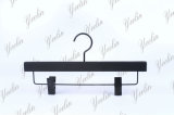 Black Wood Skirts Hanger with Clips for Retail, Wholesaler