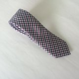 Men's High Quality Pink Colour Check Design Woven Silk Neckties