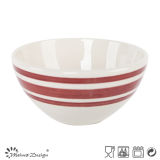 Nice Red Circle Hand Painting Oatmeal Bowl