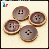 Imitation Leather 4-Hole Wood Coat Button
