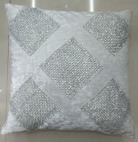 Hand-Made Decorative Cushion Hand-Sewing Diamond-Tape Pillow (XPL-23)