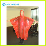 Women's Orange PE Disposable Rain Poncho Rpe-161