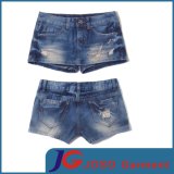 Pocket Scratch Girl Short Jeans Trousers (JC6047)