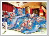 Printed Poly Queen Fitted Bedspread Patchwork Bedding Set