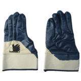 Blue Jersey Liner Nitrile Semi-Coated Glove (5017)
