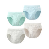 Solid Color Big Boy Underwear, Kids Boxer Briefs Panties, 	4 Pack
