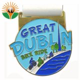 Great Dublin Bike Ride Soft Enamel Gold Metal Medal
