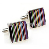 VAGULA Super Silver Plated Quality Novelty Colorful Painting Gemelos Cufflinks