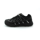 Black Leather Low Cut Safety Shoes