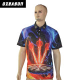 Ozeason High Quality Sportswear100% Polyester Professional Darts Polo Shirt with Front Pockets