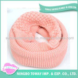 Acrylic Wool Keep Warm Cotton Square Pink Scarf