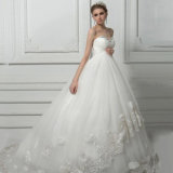 Ball Gown Sweetheart Appliqued Lace up Bridal Dress