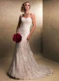 Chiffon Cap Sleeve Bridal Gown Wedding Dress