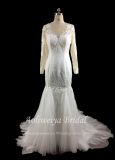 Aolanes Real Sample Customize Champage Wedding Gown