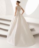 High Quality Lace Satin Ballgown Evening Prom Bridal Dress (RS015)