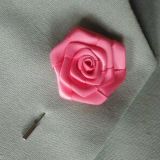 Men's Suit Decoration Items Pink Satin Lapel Flower Pin