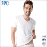 Men's Basic Solid Color V-Neck T-Shirt White
