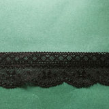 Rhombic Pattern Black Narrow Trimming Lace for DIY Craft