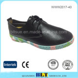 Soft Leather Upper Black Colour China Flat Women Shoes