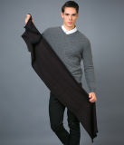 100% Men's Wool Scarf in Solid Color Jacquard Wool Scarf