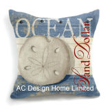 Decoration Square Ocean Shell Design Decor Fabric Cushion W/Filling