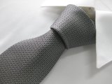 Classic Grey Colour Men's Fashion Woven Silk Neckties