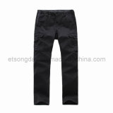 Black 100% Cotton Men's Leisure Trousers (AZP-245R)