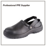 Genuine Leather Steel Toe Summer Slipper Safety Shoe
