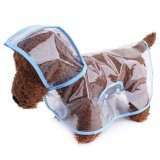 Clear Waterproof Blue Dog Raincoat Breathable Outdoor Pet Rain Coat