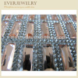 Hotfix Rhinestone Trimming with Light Peach Square Stone for Shoe