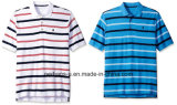 Good Fitting Mens Cotton Polo Shirt with Colorful Stripe