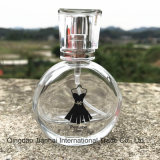 Round Black Skirt Glass Bottle for Perfume and Cosmetic